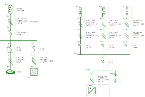 Note de calcul électrique réalisée par le bureau d'études